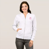 Sweat - shirt à capuche de mariée blanche avec cou (Devant entier)
