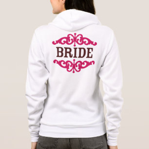 Sweat - shirt à capuche de mariée (rose chaud et B