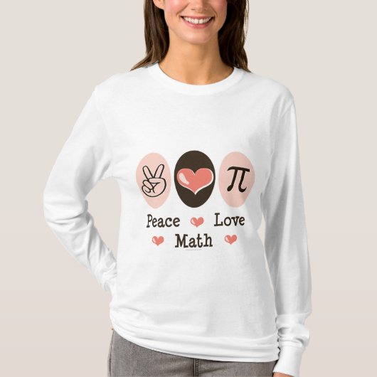 Sweat - shirt à capuche de maths d'amour de paix (Devant)