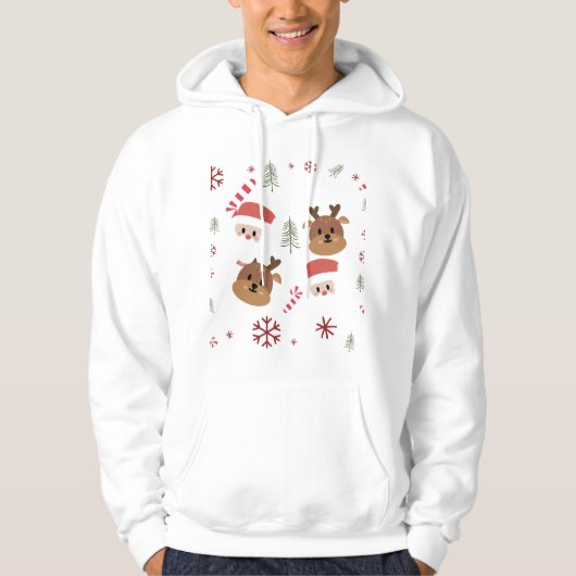 Sweat - shirt à capuche de Noël (Devant)