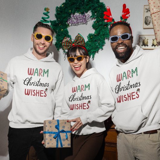 Sweat - shirt à capuche de Noël - Chaleureux voeux