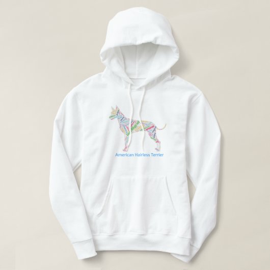 Sweat - shirt à capuche de nuage de mot américain  (Design devant)