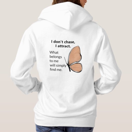 Sweat - shirt à capuche de papillon de vibes posit (Dos)