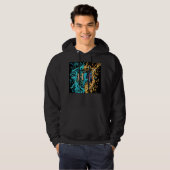 Sweat - shirt à capuche de peinture humide HLF (Devant entier)