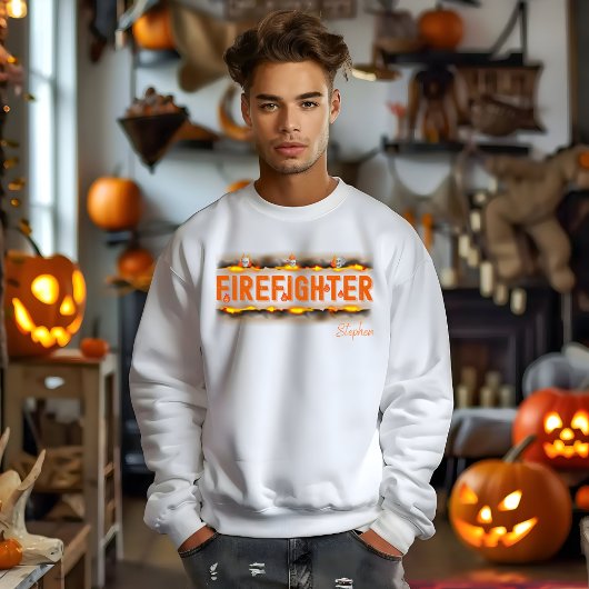 Sweat - shirt à capuche de pompier d'Halloween ave