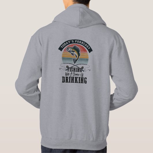 Sweat - shirt à capuche de prévisions de pêche (Dos)