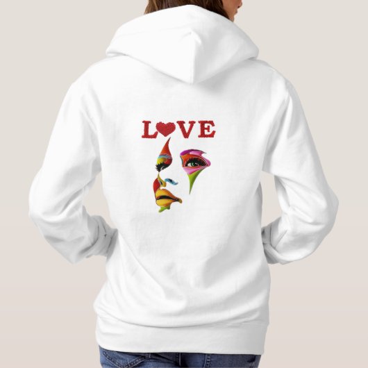 sweat - shirt à capuche de pullover unisex chaud e (Dos)