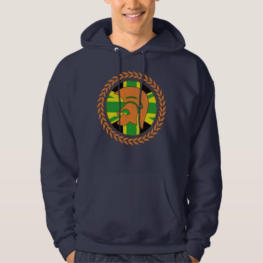 Sweat - shirt à capuche de reggae à tête de peau (Devant)