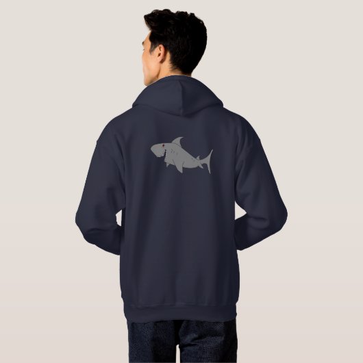 Sweat - shirt à capuche de requin (Dos entier)