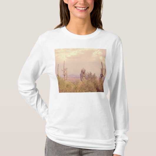 Sweat - shirt à capuche de rêve de désert de dames (Devant)