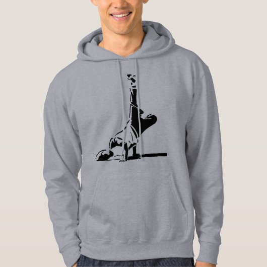 Sweat - shirt à capuche de silhouette de BBoy (Devant)