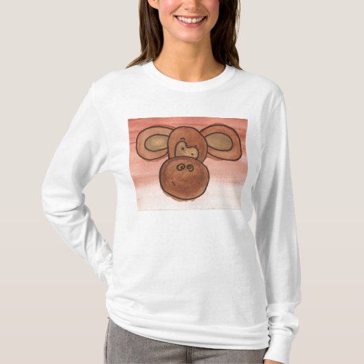 Sweat - shirt à capuche de singe de dames (Devant)