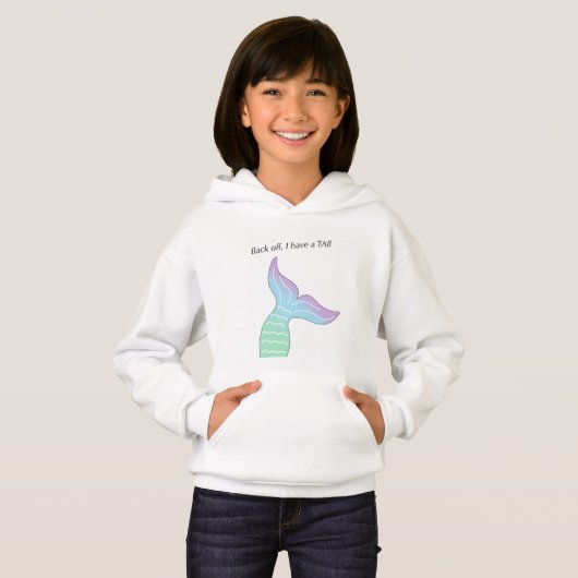 Sweat - shirt à capuche de sirène de fille (Devant entier)
