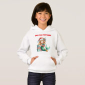 Sweat - shirt à capuche de sirène de Noël personna (Devant entier)