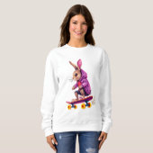 Sweat - shirt à capuche de skateboard Rabbit (Devant entier)