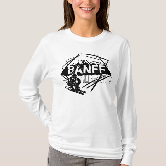 Sweat - shirt à capuche de ski de Banff Alberta Ca (Devant)