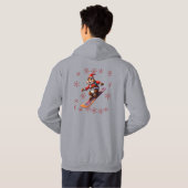 Sweat - shirt à capuche de ski de râoon (Dos entier)
