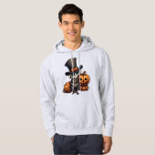 Sweat - shirt à capuche de squelette Steampunk (Devant entier)