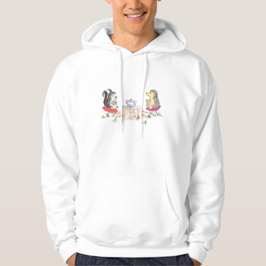 Sweat - shirt à capuche de temps de thé (Devant)