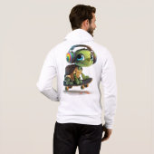 Sweat - shirt à capuche de tortue de skateboard (Dos entier)