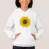 sweat - shirt à capuche de tournesol gaie avec nom (Devant)