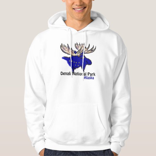 Sweat - shirt à capuche de types d'élans de (Devant)