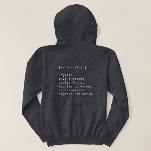 Sweat - shirt à capuche de Wanderlust (Design dos)