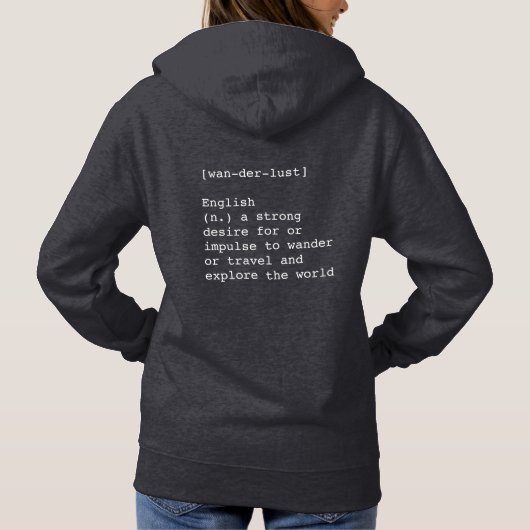 Sweat - shirt à capuche de Wanderlust (Dos)