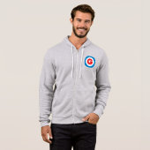 Sweat - shirt à capuche de Zipper du logo GCS (Devant entier)