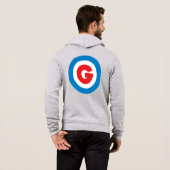 Sweat - shirt à capuche de Zipper du logo GCS (Dos entier)