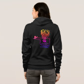 Sweat - shirt à capuche de Zipper noir (Dos entier)