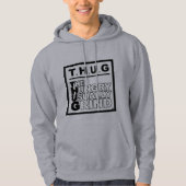 Sweat - shirt à capuche défini T.H.U.G (Devant)