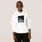 Sweat - shirt à capuche d'enfant d'astronomie (Devant entier)