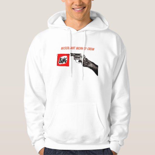 Sweat - shirt à capuche d'équipage de singe (Devant)