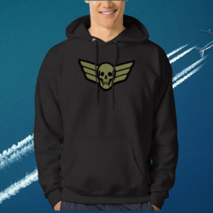 Sweat - shirt à capuche des ailes du crâne
