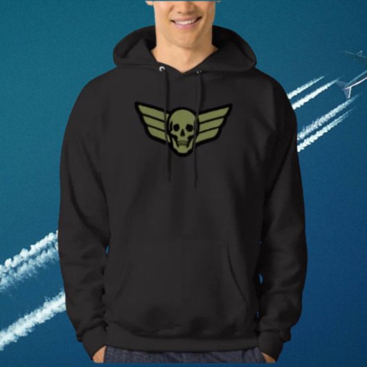 Sweat - shirt à capuche des ailes du crâne