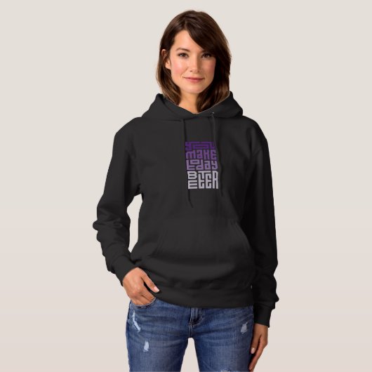 Sweat - shirt à capuche des devis motivationnels (Devant entier)
