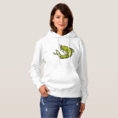 Sweat - shirt à capuche des femmes catfish vertes (Devant entier)