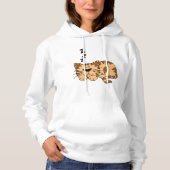 Sweat - shirt à capuche des femmes dormant au chat (Devant)
