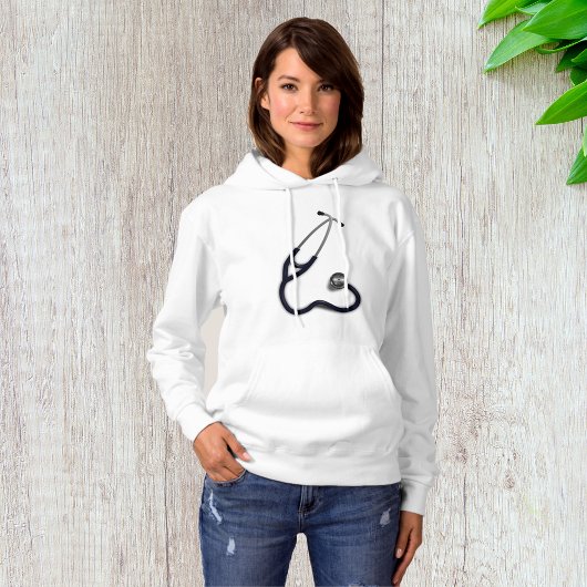 Sweat - shirt à capuche des femmes stéthoscope