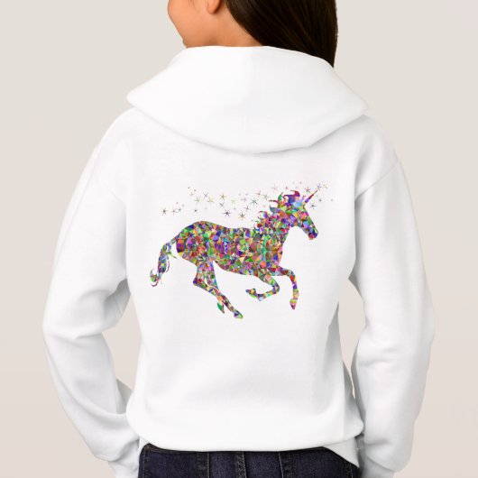 Sweat - shirt à capuche d'impression de licorne de (Dos)