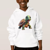 Sweat - shirt à capuche Dinosaure mignon du garçon (Devant)