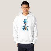 Sweat - shirt à capuche Dinosaure mignon du garçon (Devant entier)