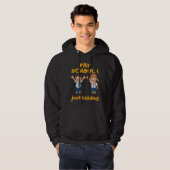 sweat - shirt à capuche drôle "YAY SCHOOL" (Devant entier)
