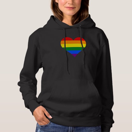 SWEAT - SHIRT À CAPUCHE du coeur de la fierté LGBT (Devant)