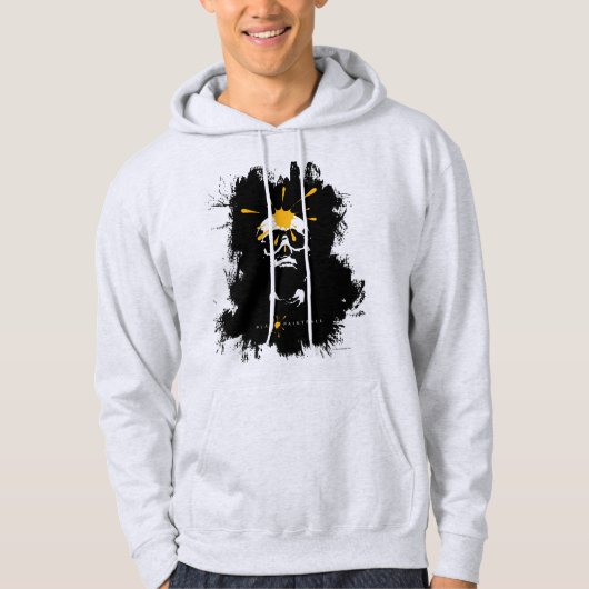 Sweat - shirt à capuche du crâne de balle à dessin (Devant)