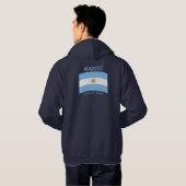 Sweat - shirt à capuche du drapeau argentin (Dos entier)