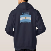 Sweat - shirt à capuche du drapeau argentin (Dos)