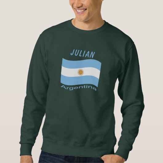 Sweat - shirt à capuche du drapeau argentin (Devant)