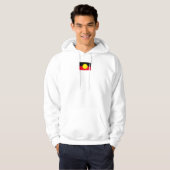 sweat - shirt à capuche du drapeau autochtone blan (Devant entier)